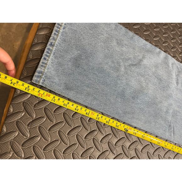 No. 1 Los Angeles Lace Up Rave Festival Relaxed Jeans Light Wash Size‎ Small - Picture 10 of 11